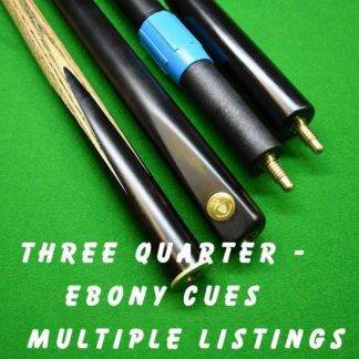 Plain Ebony Custom Snooker Cue by Cue Creator - 3/4 Jointed Design