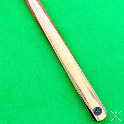 Cue Creator Machine Spliced Jah snooker cue with rosewood butt and black and white ebony splice