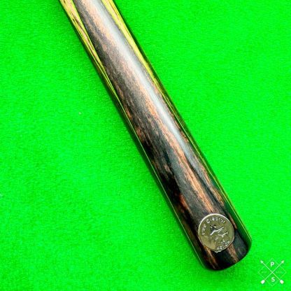 Cue Creator God Series The Action snooker cue with Macassar wood and green veneer splice